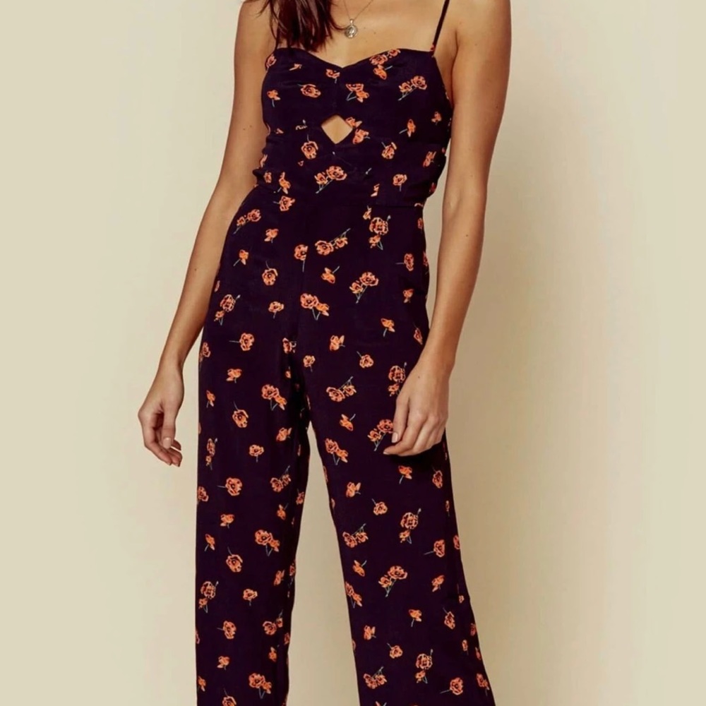 Blue Life by Planet Blue Keyhole Floral Jumpsuit XS